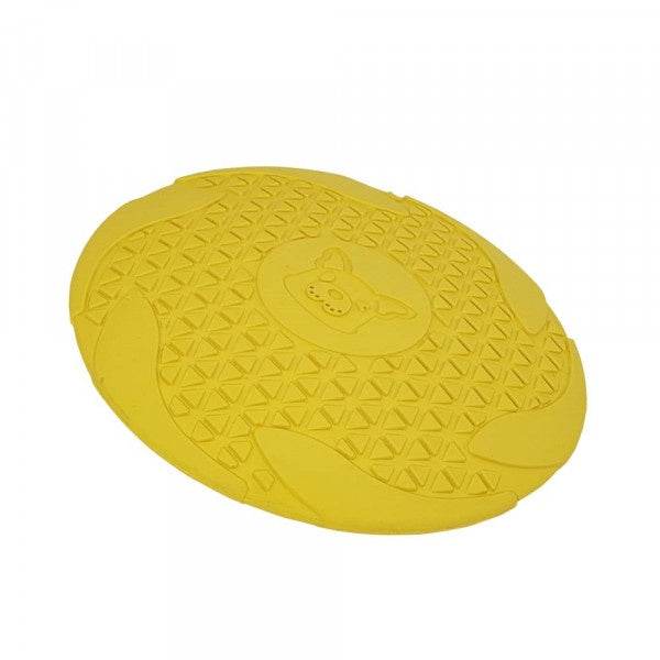 63580 NOBBY Rubber Fly-Disc yellow Ø 18cm