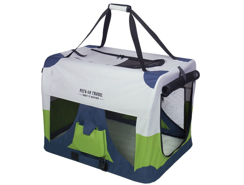63824 NOBBY Traveller "FASHION" grau/blau/grün EXTRA: 122 x 79 x 79 cm -  - PetsOffice