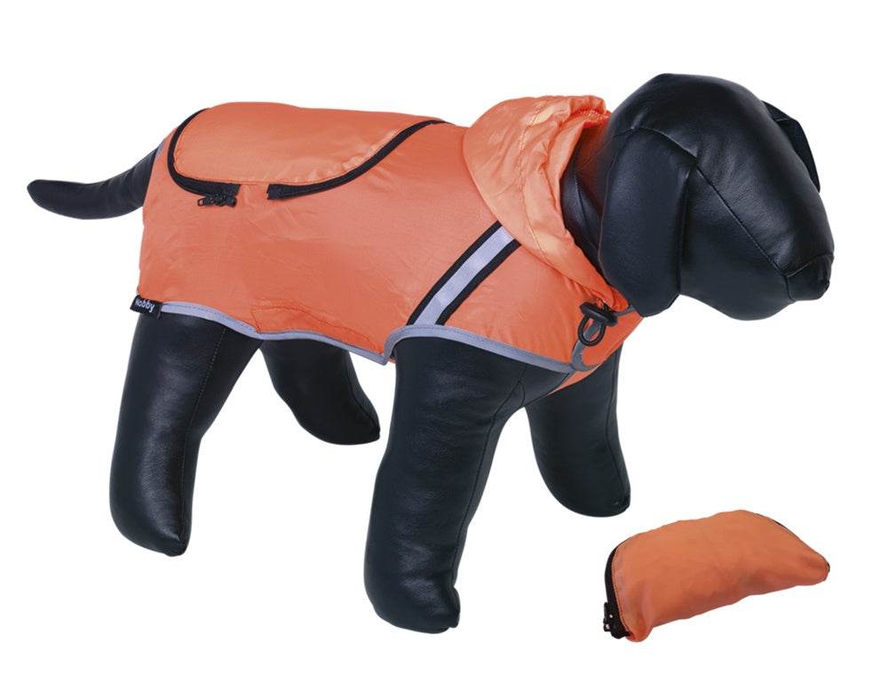 64563 NOBBY Dog coat "RAINY" neon orange 48cm