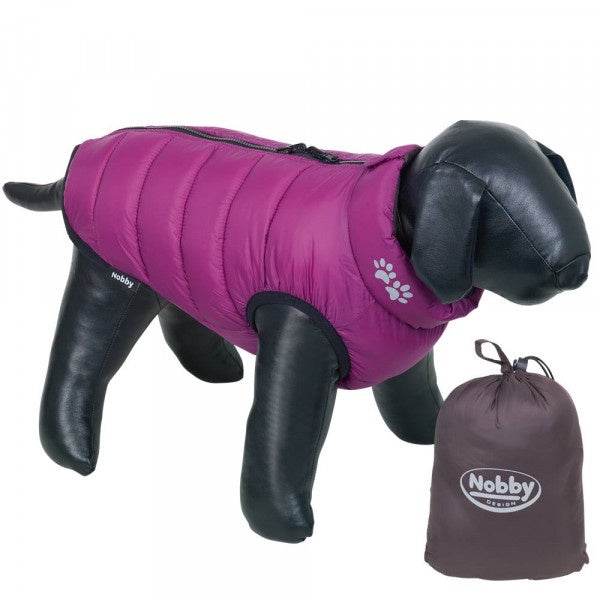64869 NOBBY Dog coat "LIGHT" purple-brown 20cm