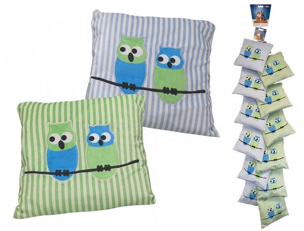 64959 NOBBY Valeriana cushion "Owl" assorted 20 x 20cm