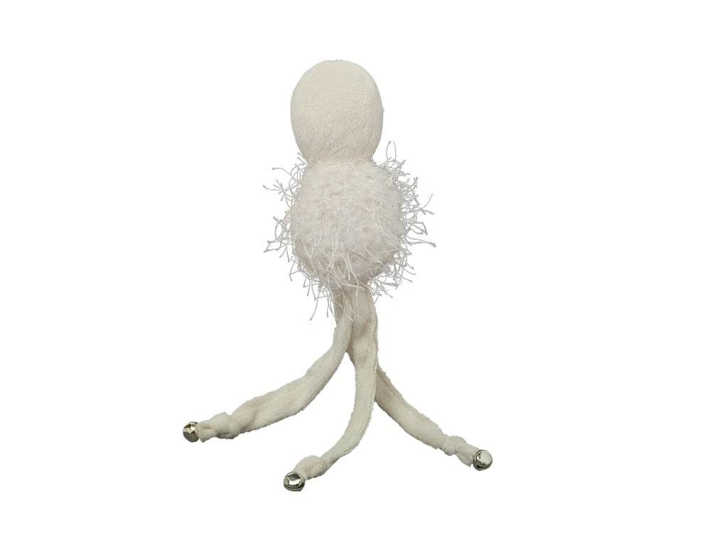 66851 NOBBY Octopus with bells white  24 cm, with Catnip -  - PetsOffice