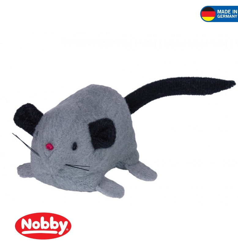 66859 NOBBY Plush Mouse with catnip grey 6,5 cm -  - PetsOffice