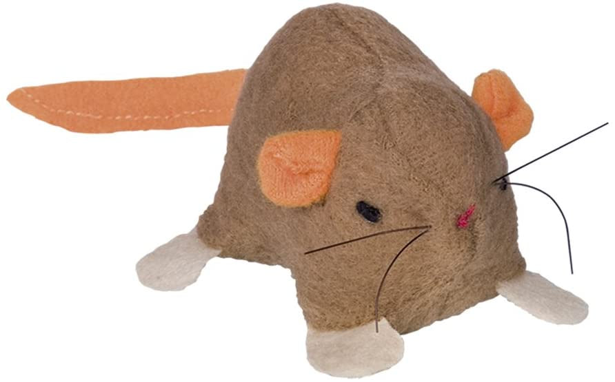 66860 NOBBY Plush Mouse with catnip light brown 6,5 cm -  - PetsOffice