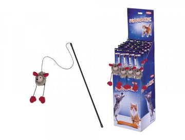 66872 NOBBY Teaser with plush mouse with sound -  - PetsOffice