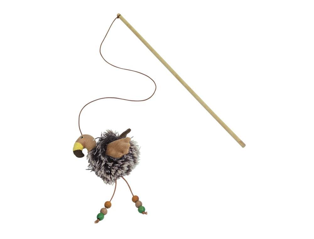 66936 Teaser with plush flamingo with catnip  21 cm -  - PetsOffice