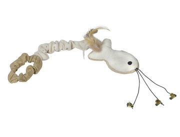 66947 Plush fish with hand strap beige 41 cm, with catnip -  - PetsOffice