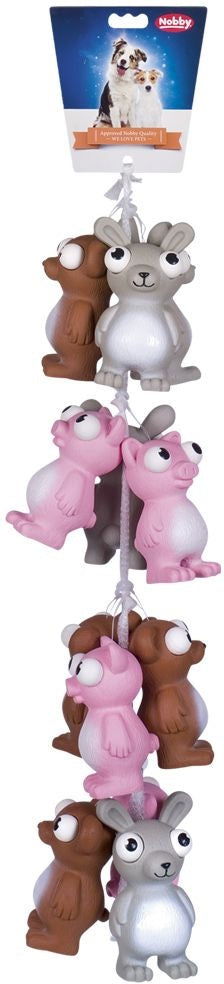 66973 NOBBY Latex toy "Glubschi" assorted coloures  13 + 14,5 cm -  - PetsOffice