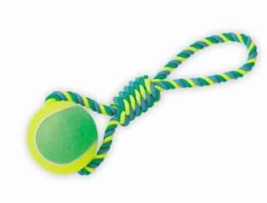 67056 NOBBY Rope Toy, Rope with tennis ball XXL 50 cm, ball Ø 12 cm -  - PetsOffice