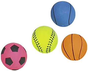 67206 Foam rubber balls assorted 5,7 cm; Net of 4 pcs -  - PetsOffice