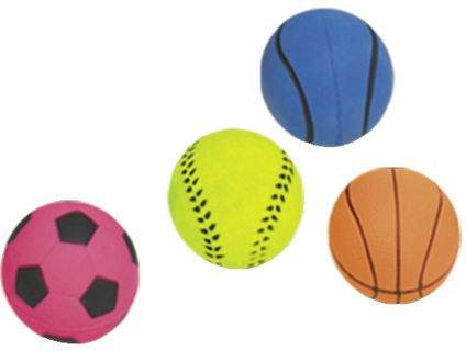 67207 Foam rubber balls assorted 6,3 cm; Net of 4 pcs -  - PetsOffice