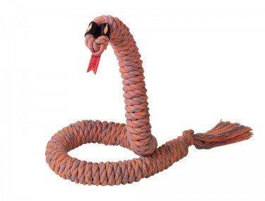 67437 NOBBY Cotton Rope Toy "SNAKE" orange M; 98 cm -  - PetsOffice