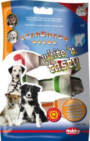 68002 NOBBY White´n Tasty knotted bone coloured 10-11,5 cm, 150 g, 5 pcs -  - PetsOffice