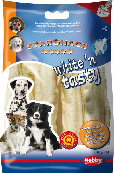 68008 NOBBY White´n Tasty Chewing Rolls 15 cm, 5 pcs -  - PetsOffice