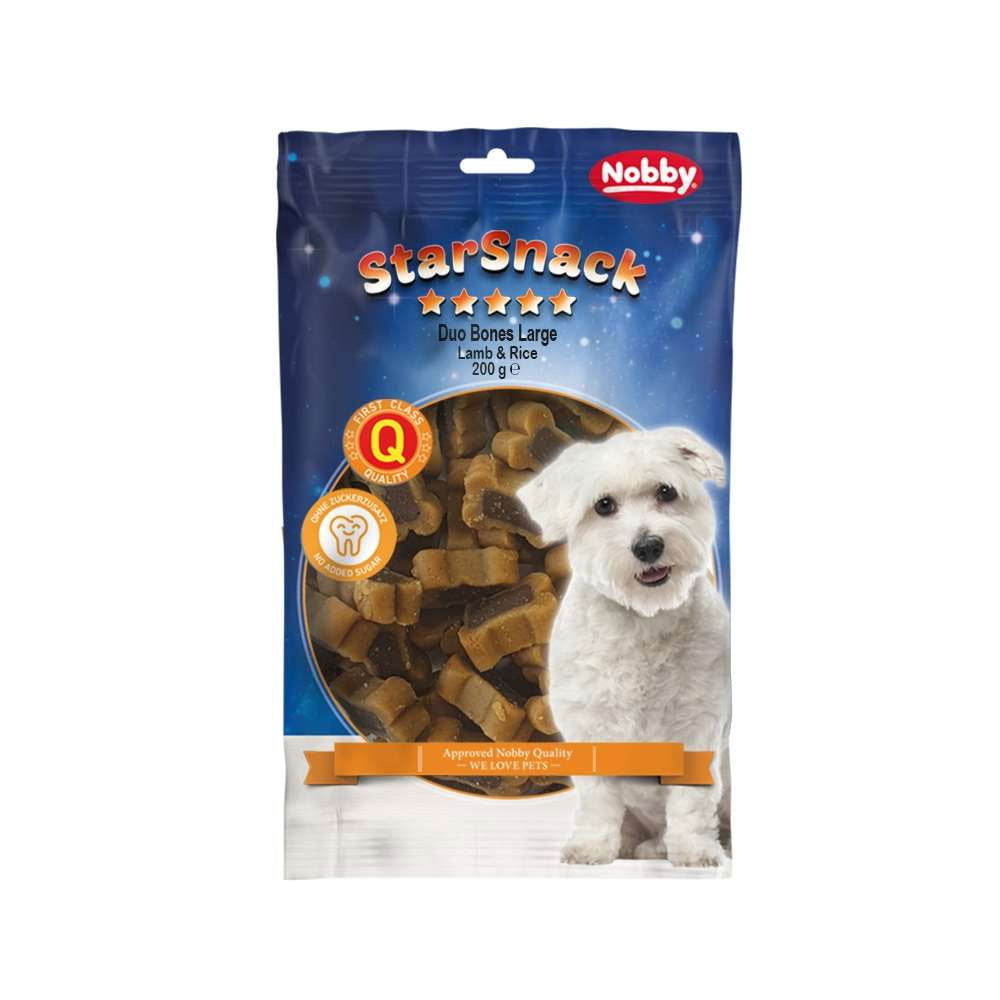 69727 NOBBY StarSnack "Duo Bones Large Lamb & Rice"  bag; 200 g -  - PetsOffice