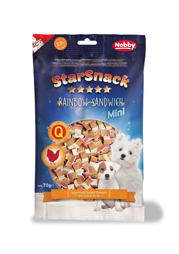 70141 NOBBY StarSnack Mini Rainbow Sandwich 70 g -  - PetsOffice