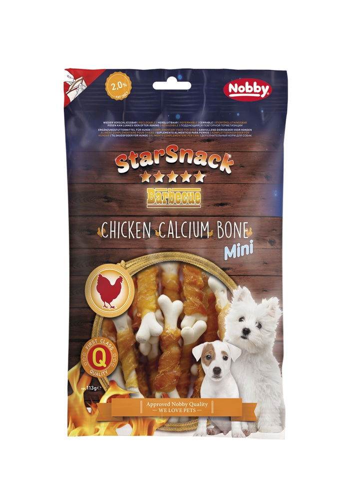 70165 NOBBY StarSnack Barbecue MINI Chicken Calcium Bone 113g -  - PetsOffice
