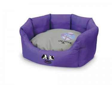 70748 NOBBY Comfort bed oval "CHUMA" purple l x w x h: 65 x 57 x 22 cm -  - PetsOffice