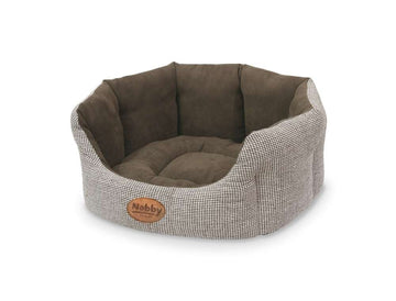 70755 NOBBY Comfort bed oval "JOSI" coffee brown l x w x h: 65 x 57 x 22 cm
