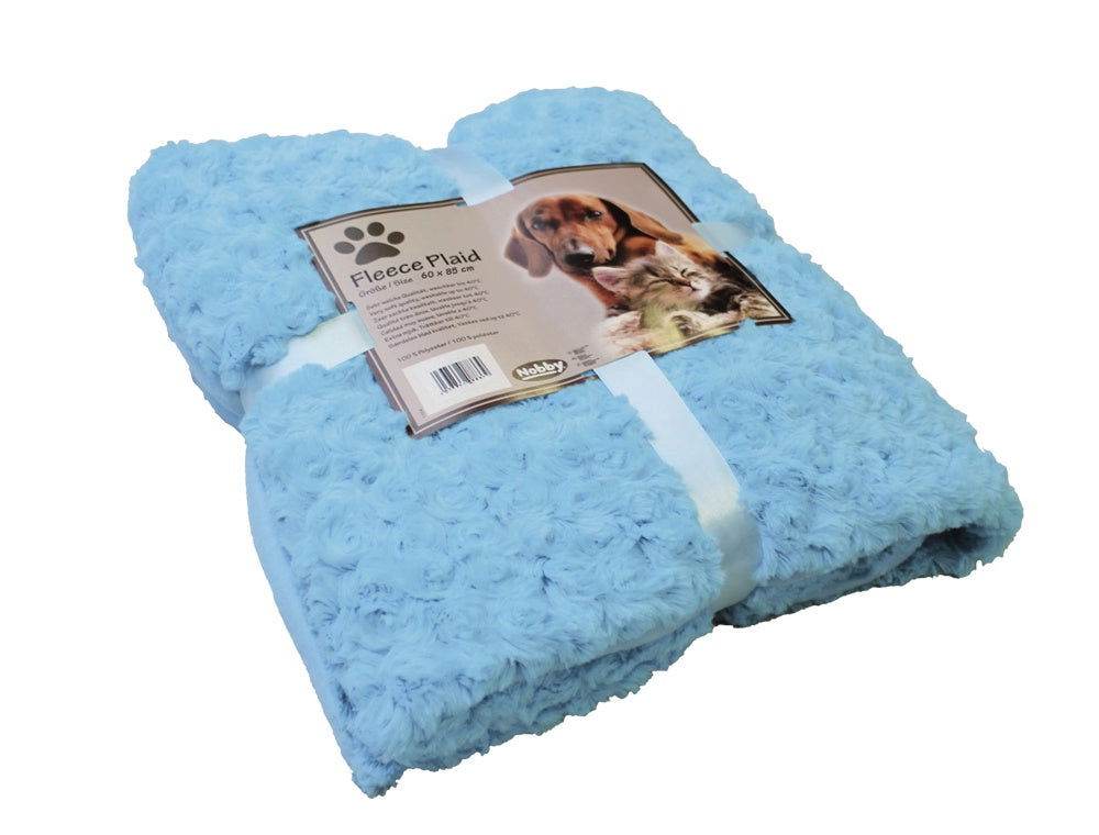 70979-13 NOBBY Fleece Plaid "SUPER SOFT" lightblue S 60 x 85 cm -  - PetsOffice