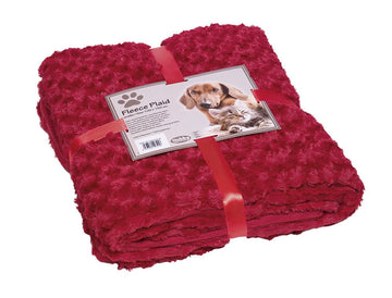 70981-40 NOBBY Fleece Plaid "SUPER SOFT" red M 100 x 150 cm -  - PetsOffice