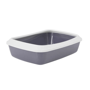 72110 NOBBY Cat toilet (Litter Box) with edge "Iriz" grey 50 x 37 x 14 cm