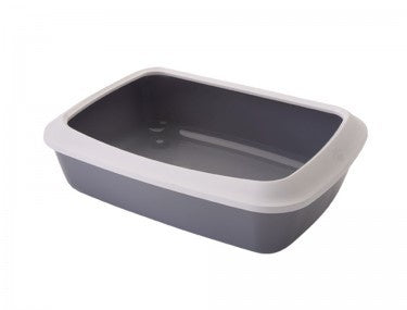 72110 NOBBY Cat toilet (Litter Box) with edge "Iriz" grey 50 x 37 x 14 cm -  - PetsOffice