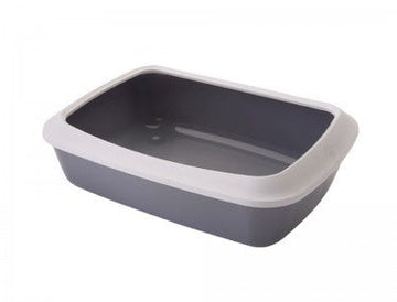 72110 NOBBY Cat toilet (Litter Box) with edge "Iriz" grey 50 x 37 x 14 cm -  - PetsOffice