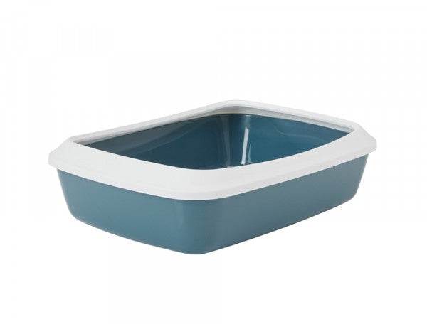 72116 NOBBY Cat toilet with edge  "Iriz" bluestone-white 42 x 30,5 x 10cm -  - PetsOffice