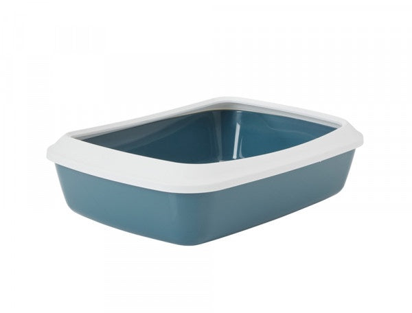 72116 NOBBY Cat toilet with edge  "Iriz" bluestone-white 42 x 30,5 x 10cm -  - PetsOffice
