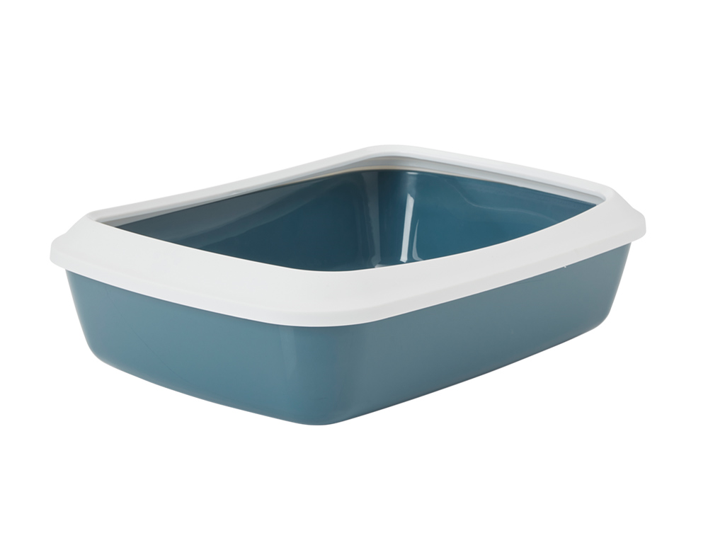 72117 NOBBY Cat toilet (Litter Box) with edge "Iriz" Bluestone 50 x 37 x 14 cm -  - PetsOffice