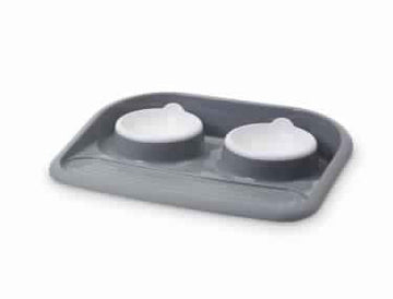 72132 NOBBY Dinner Serving Tray "Butler" grey 2 x 300 ml -  - PetsOffice