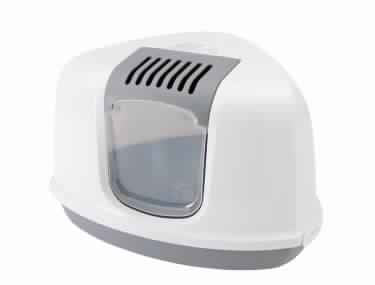 72178 NOBBY Cat Toilet (Litter Box) Grey-White "NESTOR CORNER" -  - PetsOffice