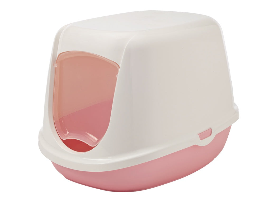 72182 NOBBY Cat Toilet "DUCHESSE" sweet pink-white / 44,5 x 35,5 x 32 cm -  - PetsOffice