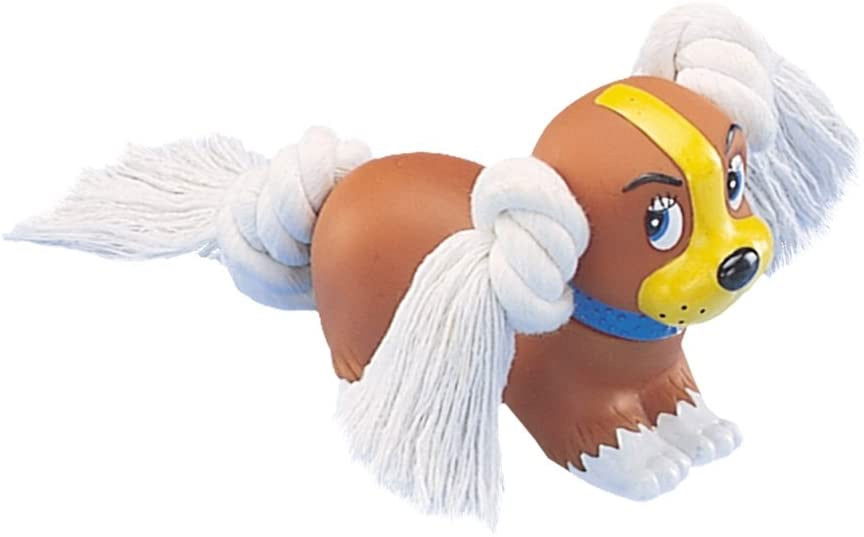 72297 NOBBY Vinyl dog with rope  16 cm -  - PetsOffice