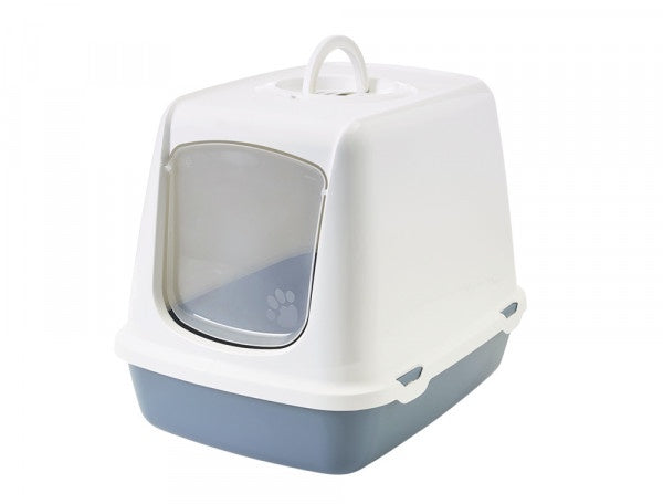 72368 NOBBY Cat toilet "Oscar" stoneblue-white -  - PetsOffice