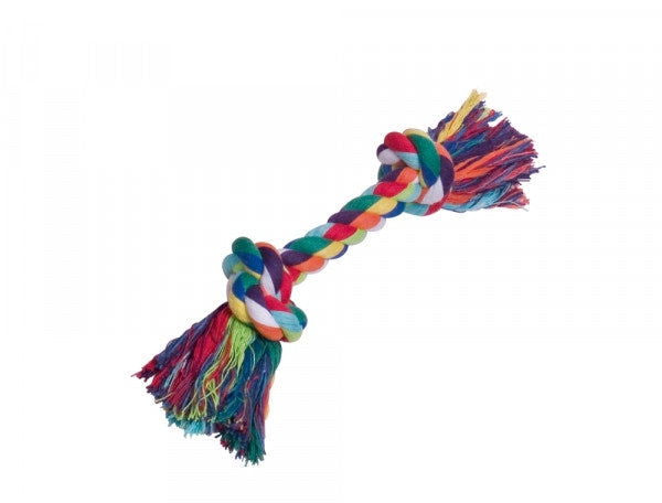 72490 NOBBY  Rope Toy, Playing rope multi-colour 180 g; 2 knots -  - PetsOffice