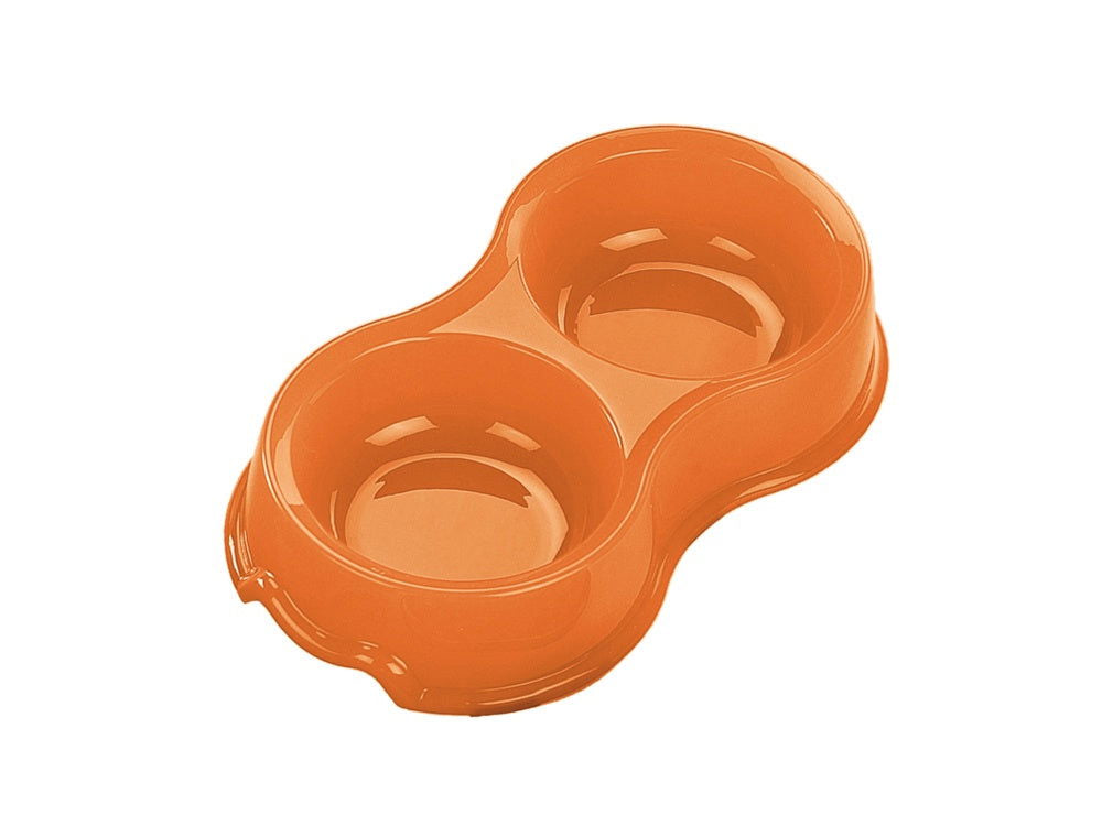 72696-04 NOBBY Dog Feed and water bowl orange 2 x 800 ml -  - PetsOffice