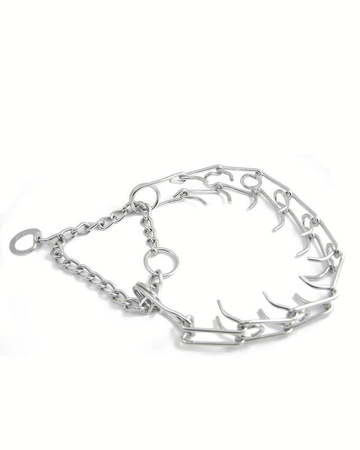 73054 NOBBY Spike choker with buckle, chrome 52cm-3.2mm -  - PetsOffice