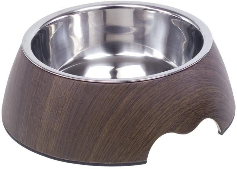 73341 NOBBY Dog Melamine bowl "DARK WOOD"  L: 22 x 7,5 cm, 700 ml -  - PetsOffice