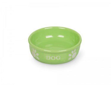 73413 NOBBY Dog ceramic bowl "DOG" light green Ø15,5 X 6,5 cm -  - PetsOffice