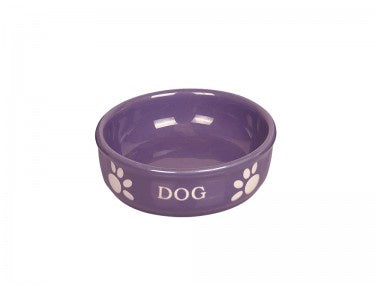 73416 NOBBY Dog ceramic bowl "DOG" purple Ø15,5 X 6,5 cm -  - PetsOffice