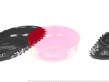 73425 NOBBY Dog ceramic bowl "DOG" red Ø15,5 X 6,5 cm -  - PetsOffice