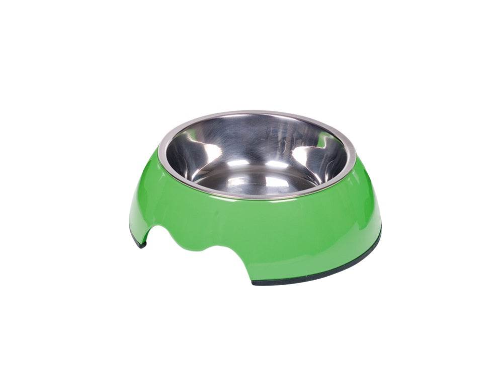 73481-03 NOBBY Dog Melamine bowl "NOBLY" green S: 14 x 4,5 cm, 160 ml -  - PetsOffice