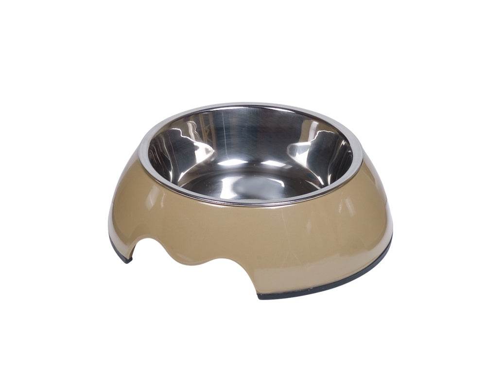 73481-09 NOBBY Dog Melamine bowl "NOBLY" taupe S: 14 x 4,5 cm, 160 ml -  - PetsOffice