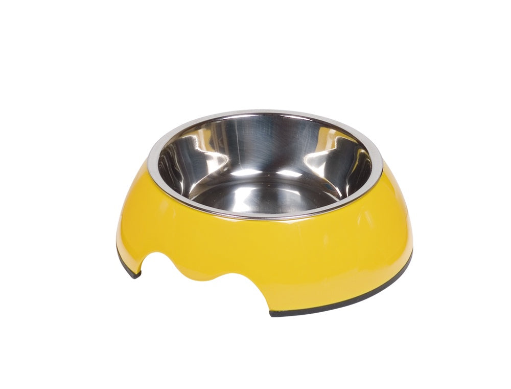 73481-24 Dog Melamine bowl "NOBLY" yellow S: 14 x 4,5 cm, 160 ml -  - PetsOffice