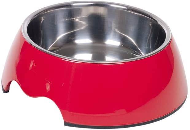 73482-01 NOBBY Dog Melamine bowl "NOBLY" red M: 17,5 x 6,5 cm, 350 ml -  - PetsOffice