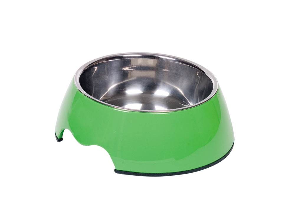 73482-03 NOBBY Dog Melamine bowl "NOBLY" green M: 17,5 x 6,,5 cm, 350 ml -  - PetsOffice