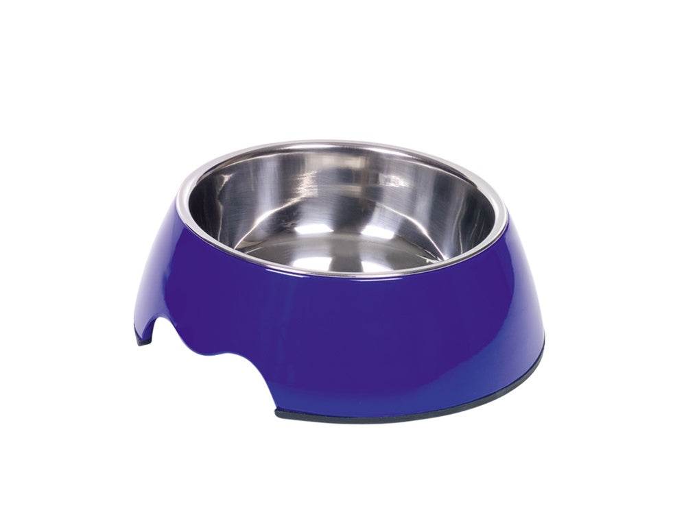 73482-05 NOBBY Dog Melamine bowl "NOBLY" blue M: 17,5 x 6,,5 cm, 350 ml -  - PetsOffice