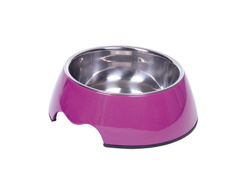 73482-38 NOBBY Dog Melamine bowl "NOBLY" purple M: 17,5 x 6,,5 cm, 350 ml -  - PetsOffice